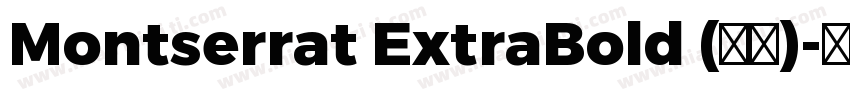 Montserrat ExtraBold (标题)字体转换